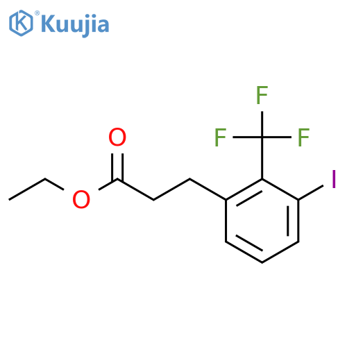 Ethyl 3-(3'-iodo-2'-(trifluoromethyl)phenyl)propionate structure
