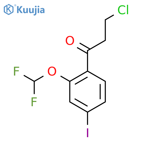 3-Chloro-2'-(difluoromethoxy)-4'-iodopropiophenone structure