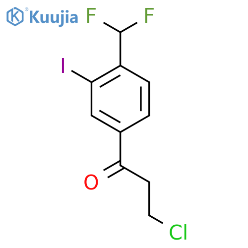 3-Chloro-4'-(difluoromethyl)-3'-iodopropiophenone structure