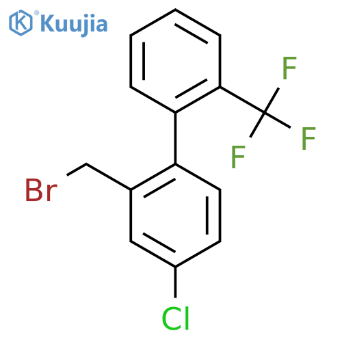 2-Bromomethyl-4-chloro-2'-(trifluoromethyl)biphenyl structure