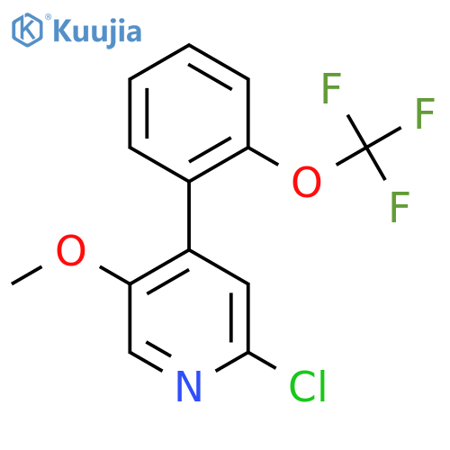 2-Chloro-5-methoxy-4-(2-(trifluoromethoxy)phenyl)pyridine structure
