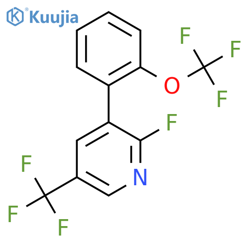 2-Fluoro-3-(2-(trifluoromethoxy)phenyl)-5-(trifluoromethyl)pyridine structure