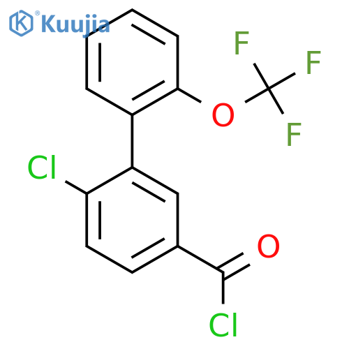 6-Chloro-2'-(trifluoromethoxy)biphenyl-3-carbonyl chloride structure