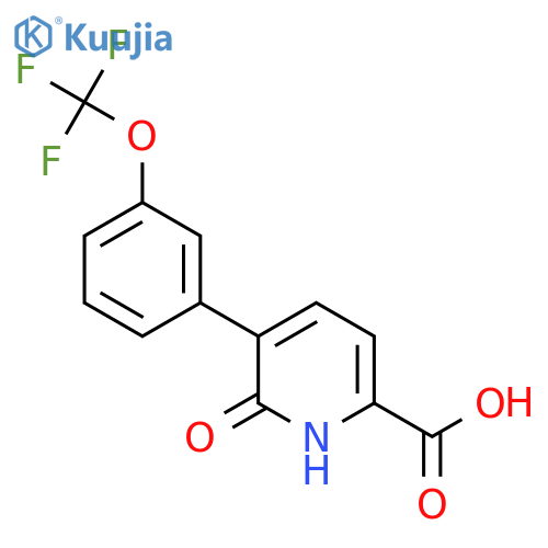 6-Hydroxy-5-(3-(trifluoromethoxy)phenyl)picolinic acid structure