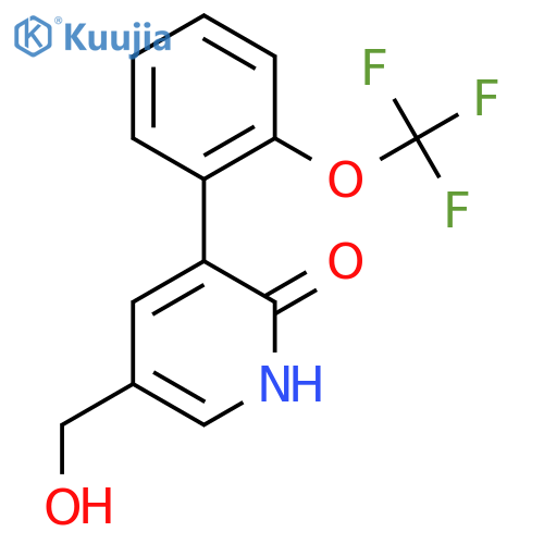 2-Hydroxy-3-(2-(trifluoromethoxy)phenyl)pyridine-5-methanol structure