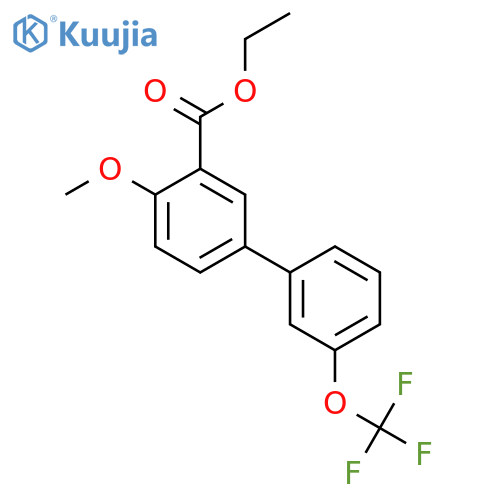 Ethyl 4-methoxy-3'-(trifluoromethoxy)biphenyl-3-carboxylate structure