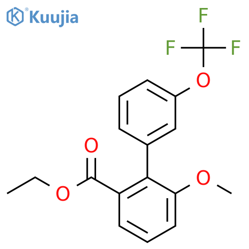 Ethyl 6-methoxy-3'-(trifluoromethoxy)biphenyl-2-carboxylate structure
