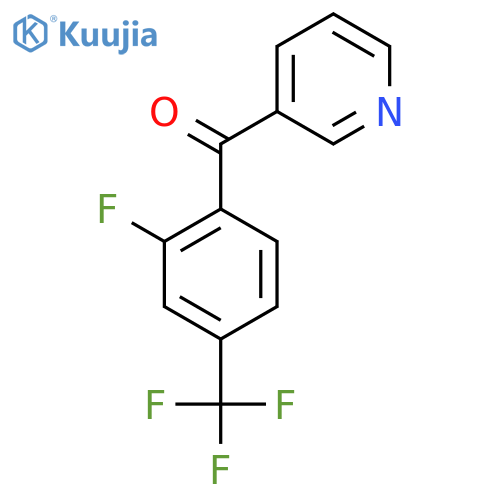 3-(2-Fluoro-4-(trifluoromethyl)benzoyl)pyridine structure