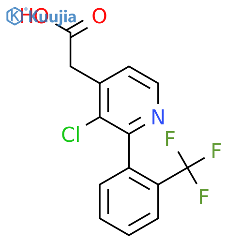3-Chloro-2-(2-(trifluoromethyl)phenyl)pyridine-4-acetic acid structure