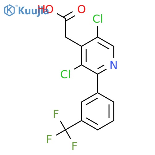 3,5-Dichloro-2-(3-(trifluoromethyl)phenyl)pyridine-4-acetic acid structure