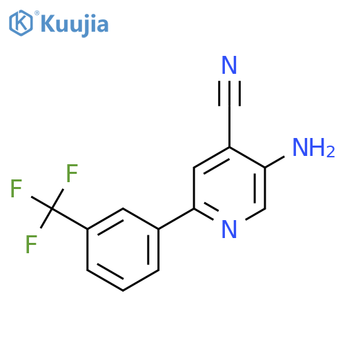 5-Amino-2-(3-(trifluoromethyl)phenyl)isonicotinonitrile structure