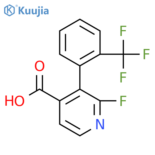 2-Fluoro-3-(2-(trifluoromethyl)phenyl)isonicotinic acid structure