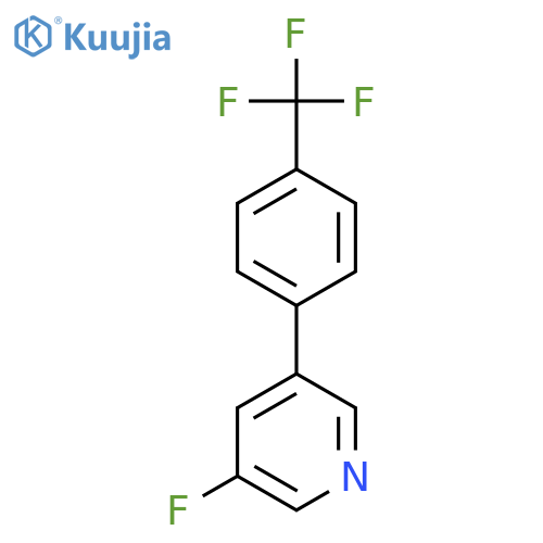 3-Fluoro-5-(4-(trifluoromethyl)phenyl)pyridine structure