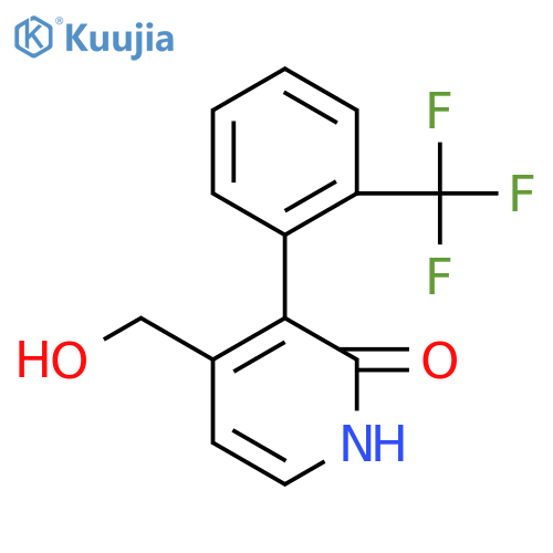 2-Hydroxy-3-(2-(trifluoromethyl)phenyl)pyridine-4-methanol structure