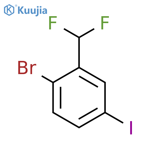 1-Bromo-2-(difluoromethyl)-4-iodobenzene structure