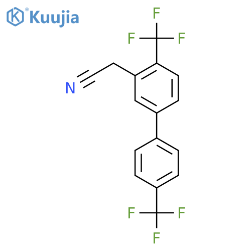 4,4'-Bis(trifluoromethyl)biphenyl-3-acetonitrile structure