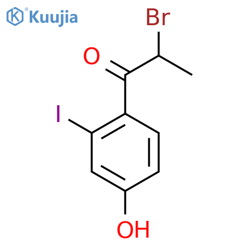 2-Bromo-4'-hydroxy-2'-iodopropiophenone structure