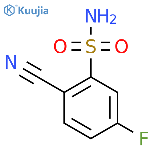 2-Cyano-5-fluorobenzene-1-sulfonamide structure