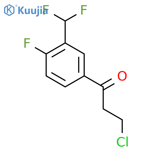 3-Chloro-3'-(difluoromethyl)-4'-fluoropropiophenone structure