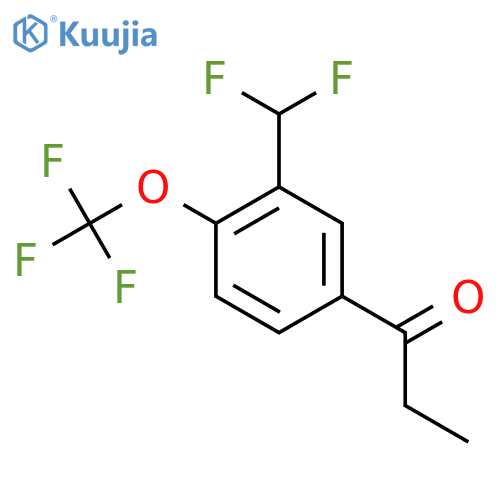 3'-(Difluoromethyl)-4'-(trifluoromethoxy)propiophenone structure