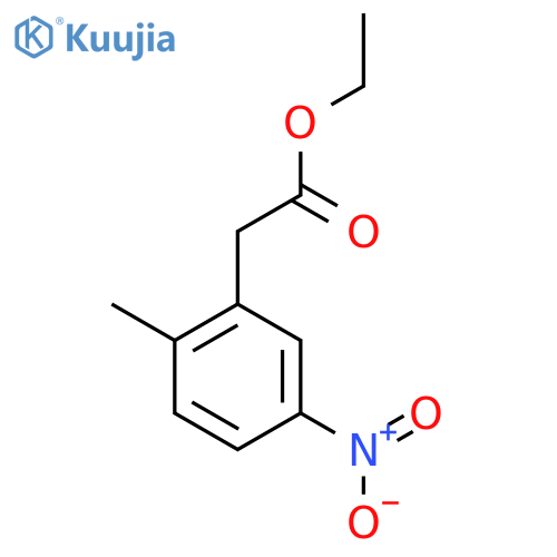 Ethyl 2-methyl-5-nitrophenylacetate structure