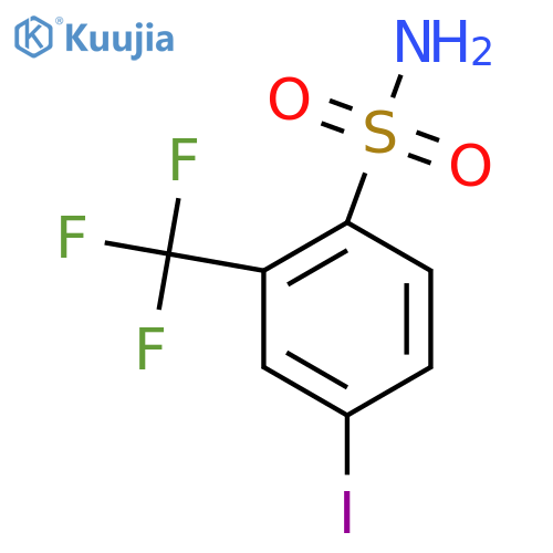 4-Iodo-2-(trifluoromethyl)benzenesulfonamide structure