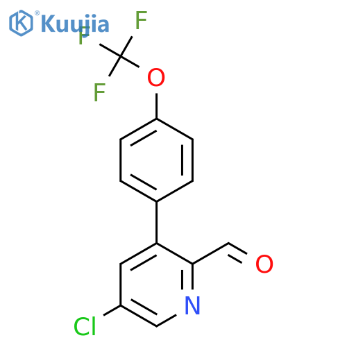 5-Chloro-3-(4-(trifluoromethoxy)phenyl)picolinaldehyde structure