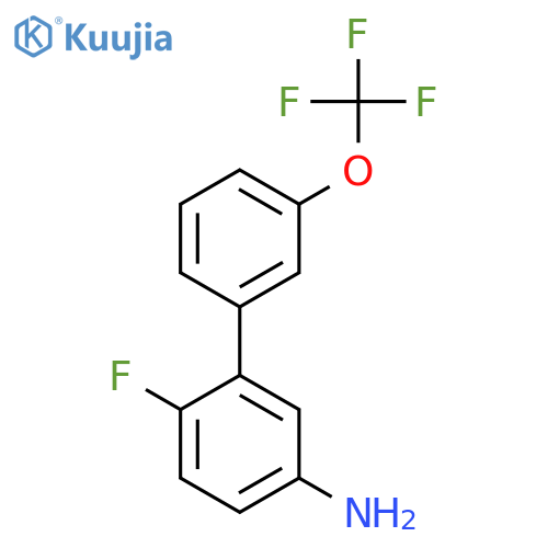 3-Amino-6-fluoro-3'-(trifluoromethoxy)biphenyl structure