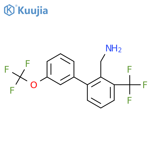 C-(3'-(Trifluoromethoxy)-3-(trifluoromethyl)biphenyl-2-yl)-methylamine structure