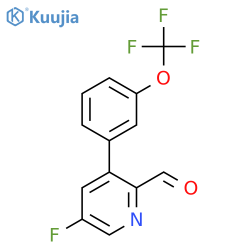 5-Fluoro-3-(3-(trifluoromethoxy)phenyl)picolinaldehyde structure