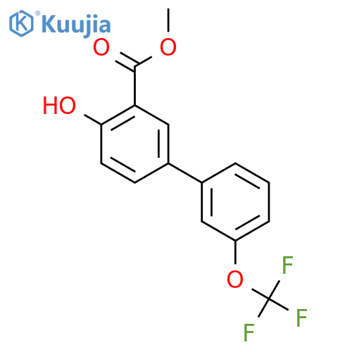 Methyl 4-hydroxy-3'-(trifluoromethoxy)biphenyl-3-carboxylate structure