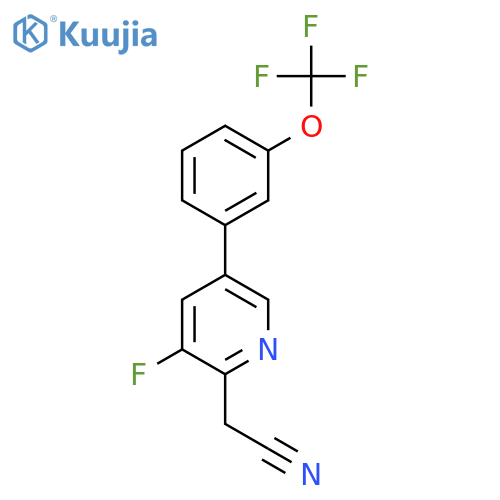 3-Fluoro-5-(3-(trifluoromethoxy)phenyl)pyridine-2-acetonitrile structure
