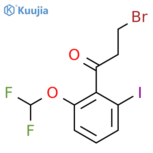 3-Bromo-2'-(difluoromethoxy)-6'-iodopropiophenone structure