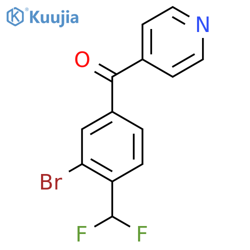 4-(3-Bromo-4-(difluoromethyl)benzoyl)pyridine structure