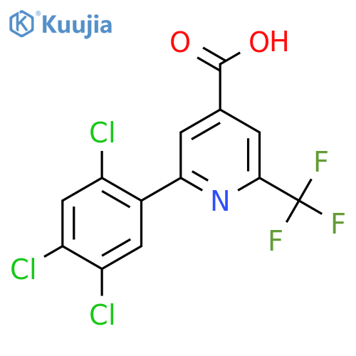 2-(2,4,5-Trichlorophenyl)-6-(trifluoromethyl)isonicotinic acid structure