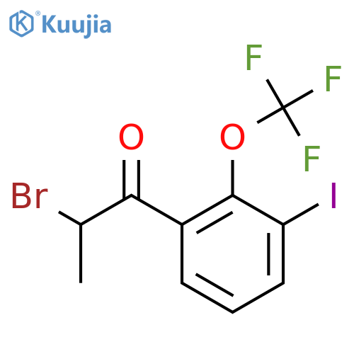 2-Bromo-3'-iodo-2'-(trifluoromethoxy)propiophenone structure