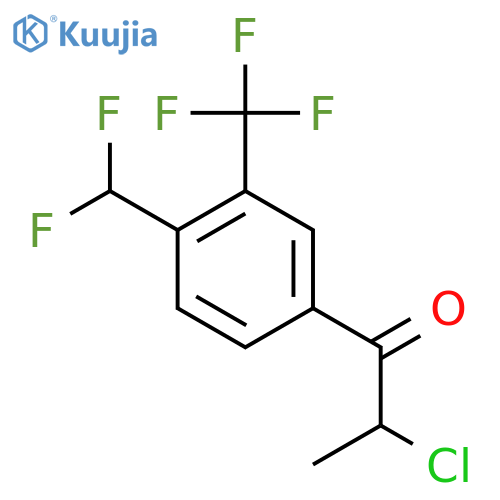 2-Chloro-4'-(difluoromethyl)-3'-(trifluoromethyl)propiophenone structure