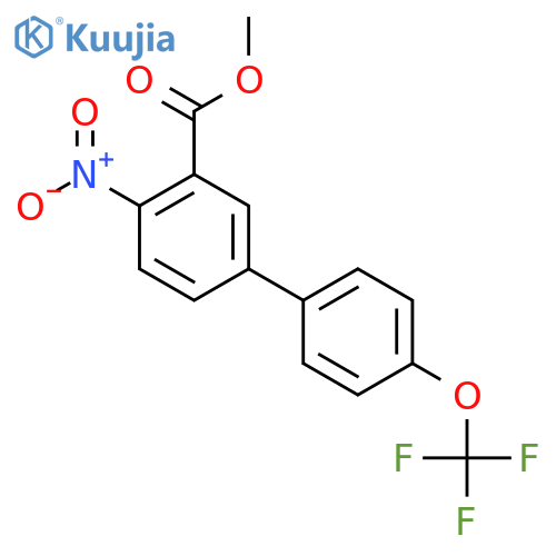 Methyl 4-nitro-4'-(trifluoromethoxy)biphenyl-3-carboxylate structure