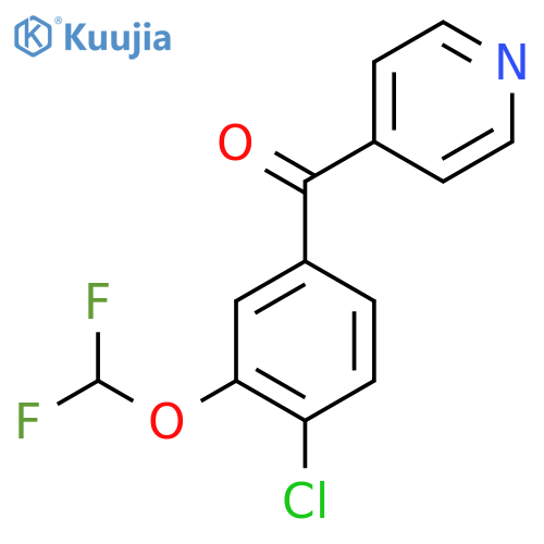 4-(4-Chloro-3-(difluoromethoxy)benzoyl)pyridine structure