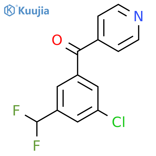 4-(3-Chloro-5-(difluoromethyl)benzoyl)pyridine structure