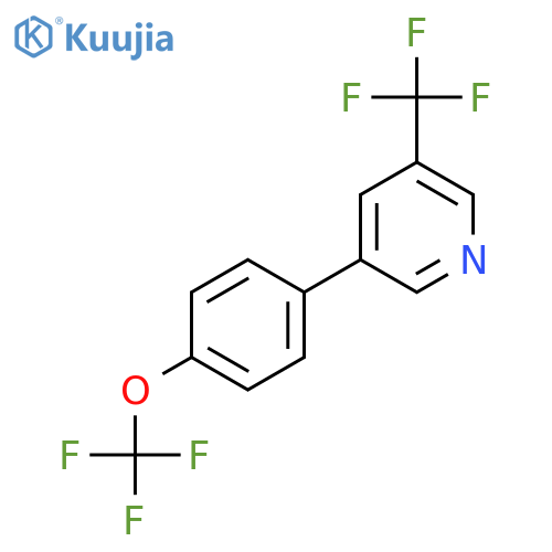 3-(4-(Trifluoromethoxy)phenyl)-5-(trifluoromethyl)pyridine structure