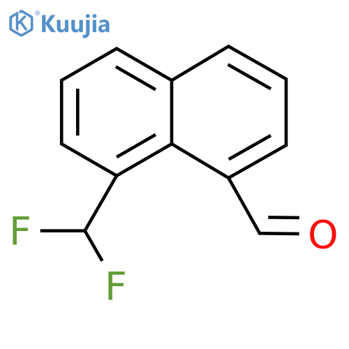 1-(Difluoromethyl)naphthalene-8-carboxaldehyde structure