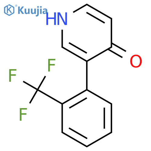 4-Hydroxy-3-(2-(trifluoromethyl)phenyl)pyridine structure