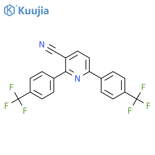 2,6-Bis(4-(trifluoromethyl)phenyl)nicotinonitrile structure