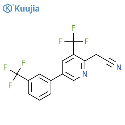 3-(Trifluoromethyl)-5-(3-(trifluoromethyl)phenyl)pyridine-2-acetonitrile structure