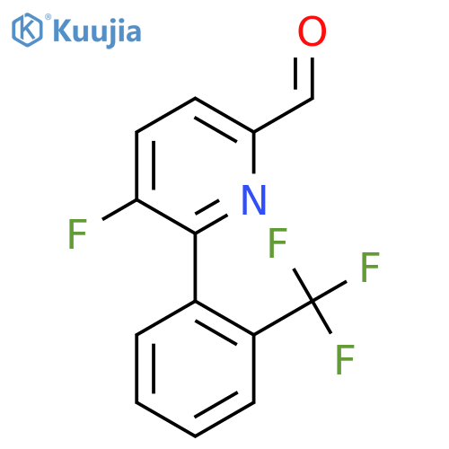 5-Fluoro-6-(2-(trifluoromethyl)phenyl)picolinaldehyde structure