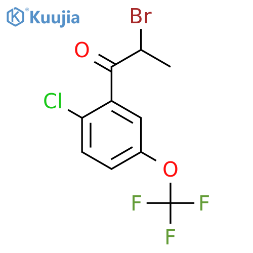 2-Bromo-2'-chloro-5'-(trifluoromethoxy)propiophenone structure