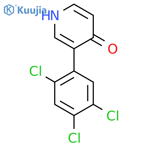 4-Hydroxy-3-(2,4,5-trichlorophenyl)pyridine structure