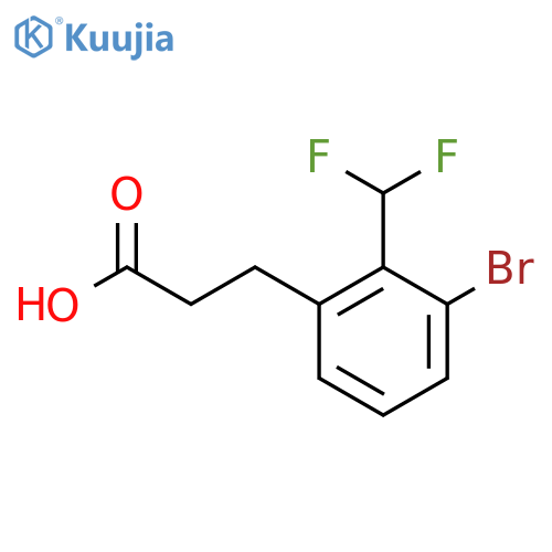 3-(3'-Bromo-2'-(difluoromethyl)phenyl)propionic acid structure
