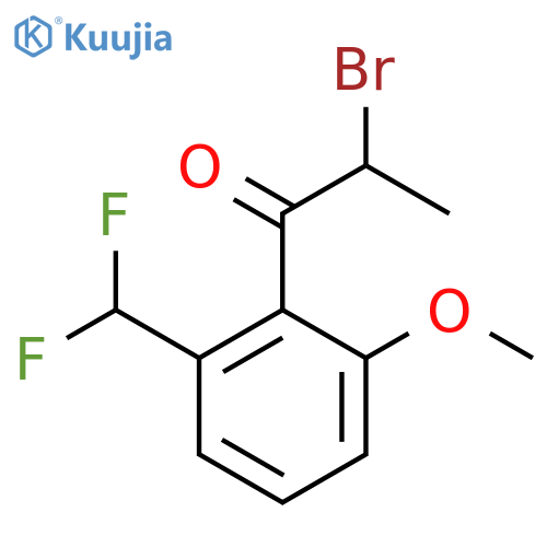 2-Bromo-2'-methoxy-6'-(difluoromethyl)propiophenone structure